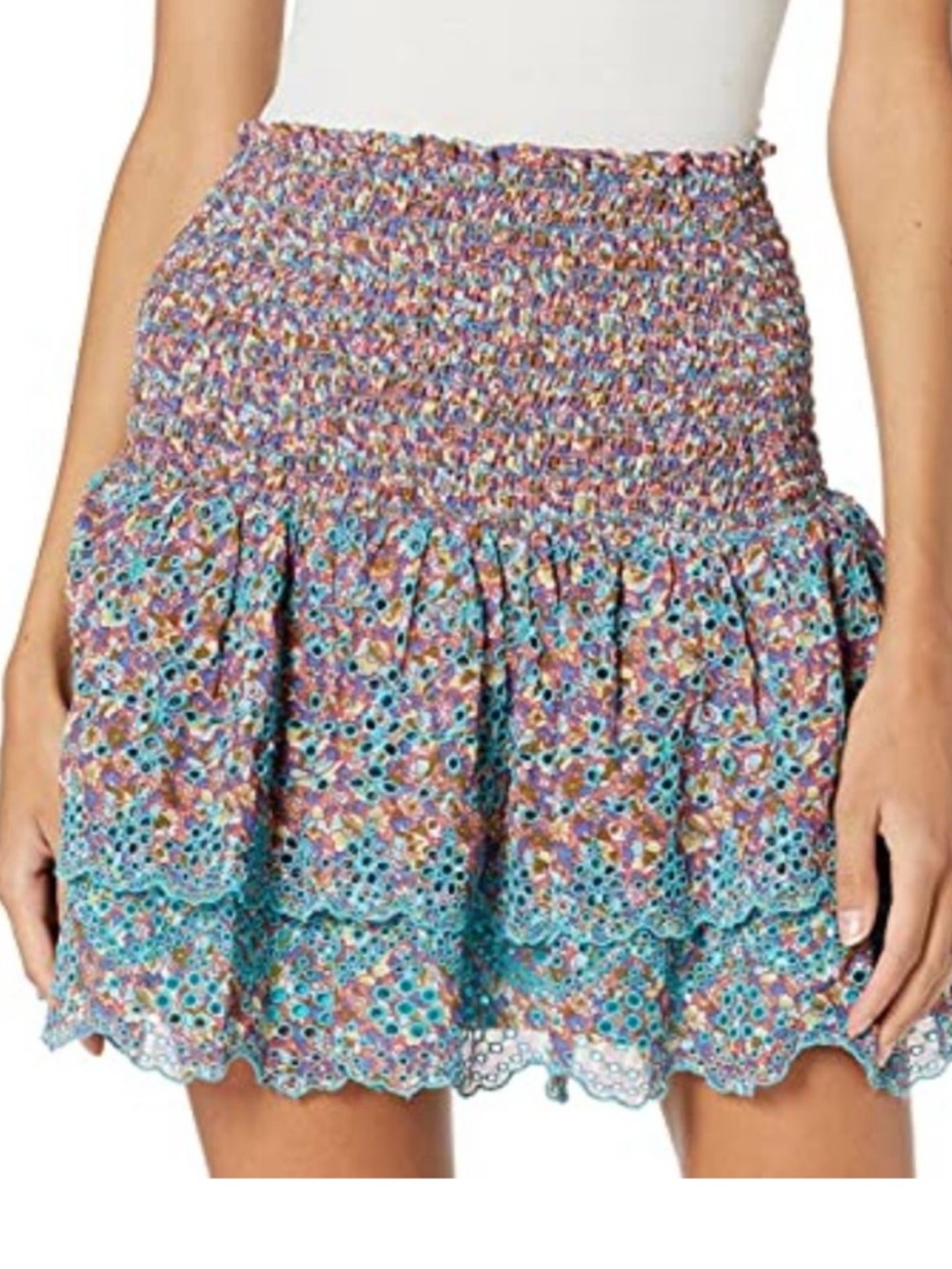 Ramy Brook Printed Tucker Skirt Medium - Picture 3 of 11